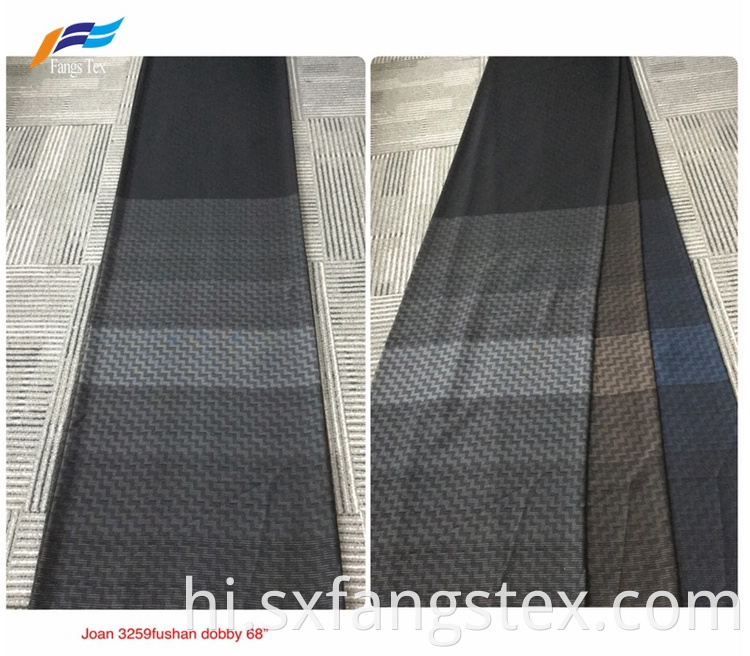 Dubai Formal Black Polyester Rayon Fushan Stripe Fabric 2